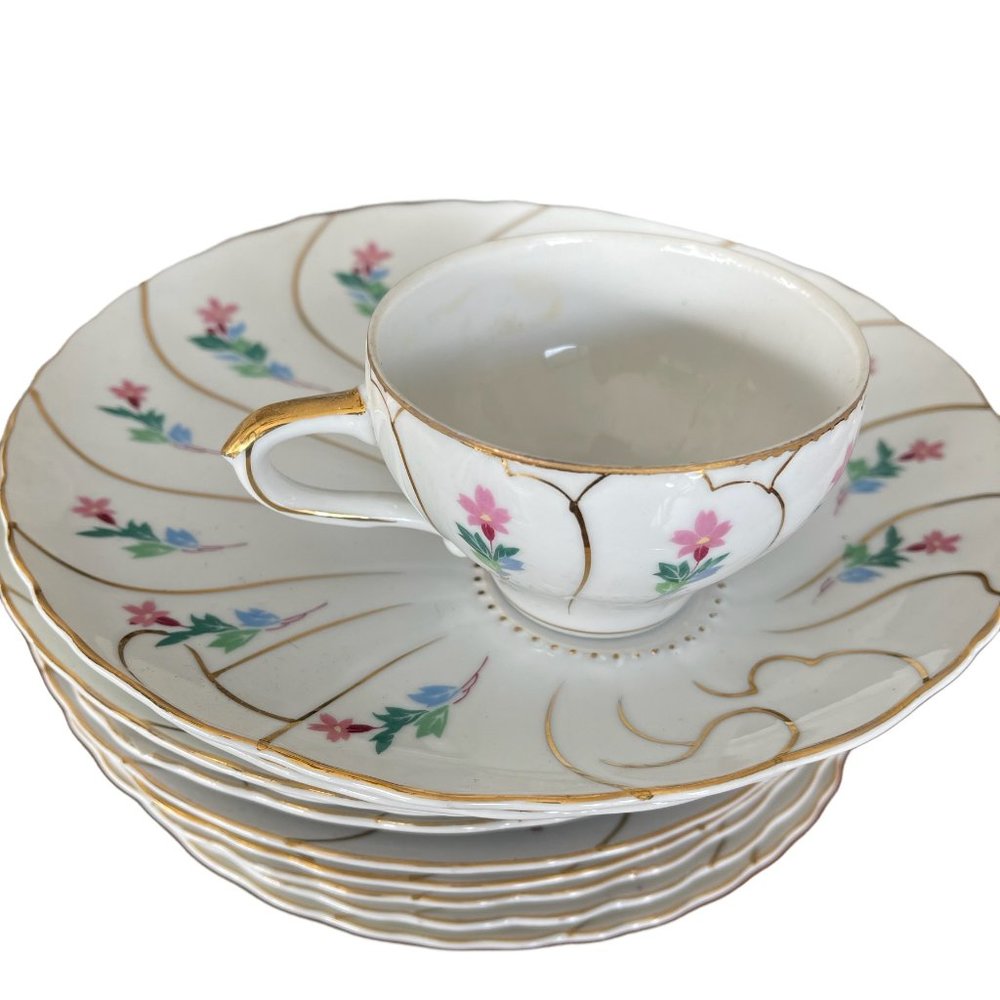 vintage Noritake fine china snack tea set
